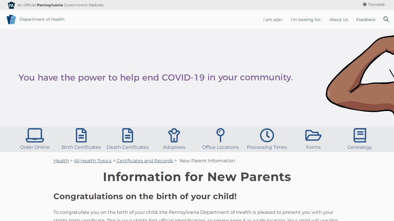 New Parent Information - Department of Health